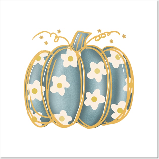 flower pumpkin Wall Art by ithacaplus